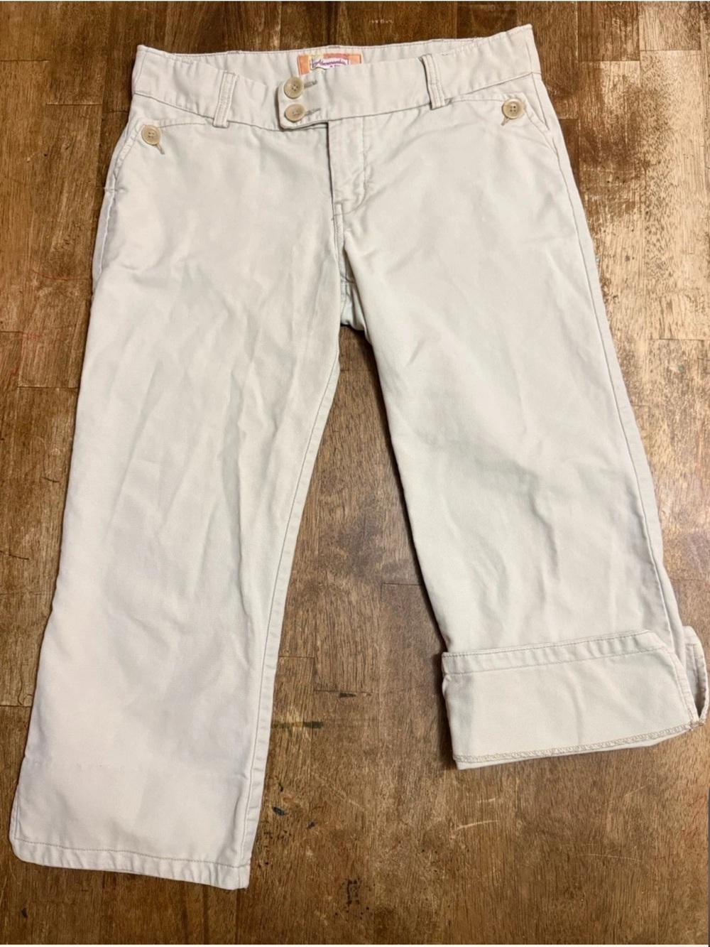 Vintage Y2K Abercrombie Cuffed Capris Size 6 Low Rise
